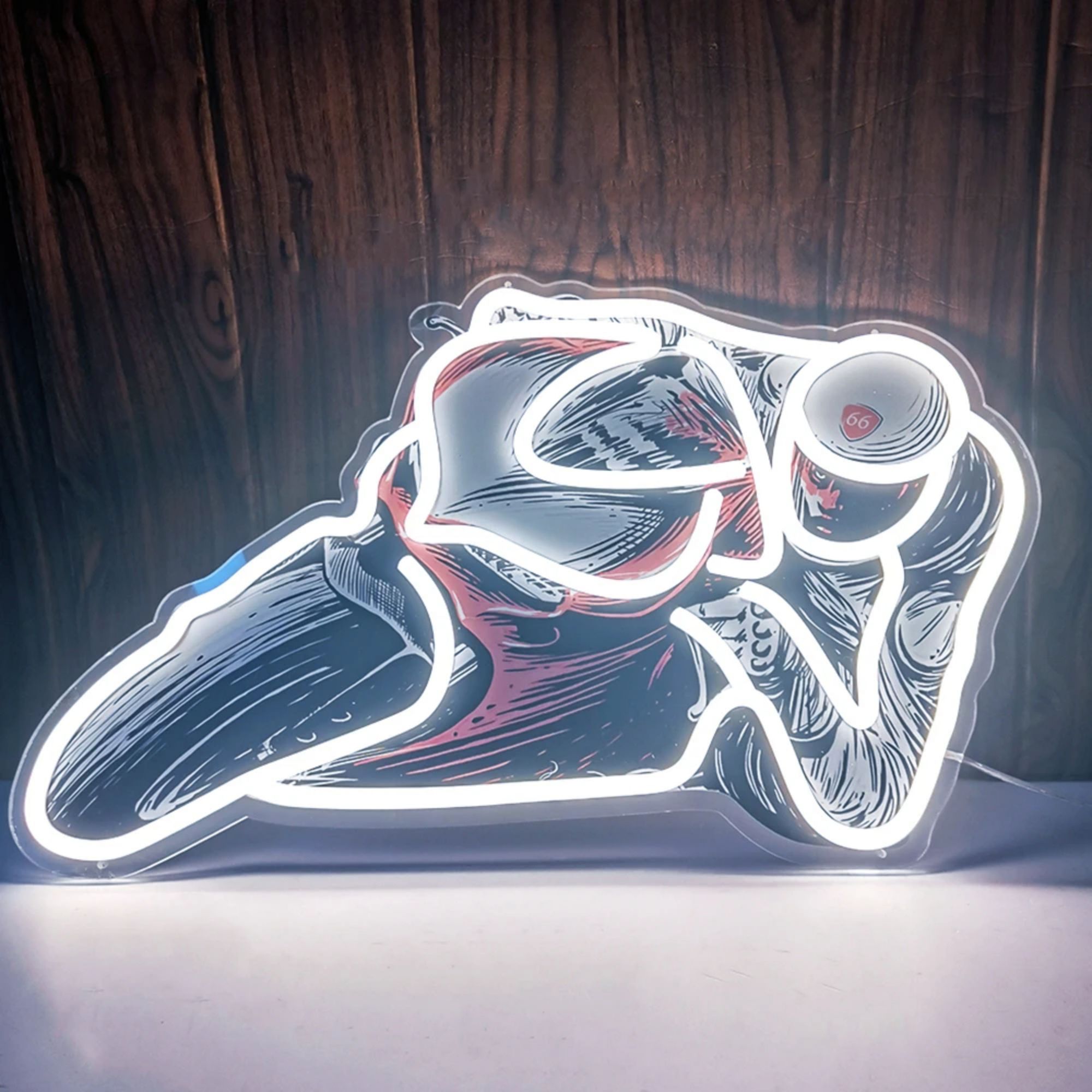 Home Gym Neon Sign - Motorcycle Race Neon Sign LED Leaning