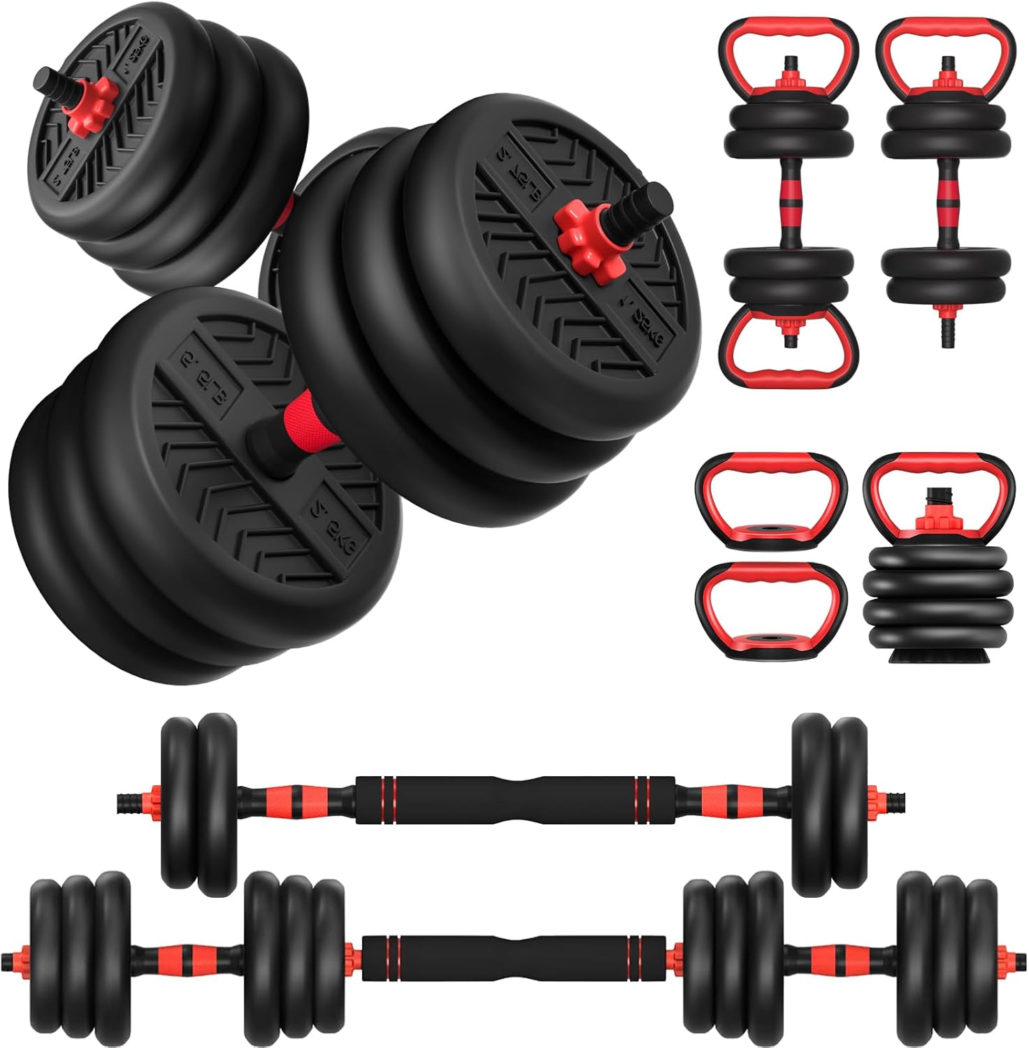 Home Gym Usa - Adjustable Dumbbell Set, 4-in-1 Free Weights
