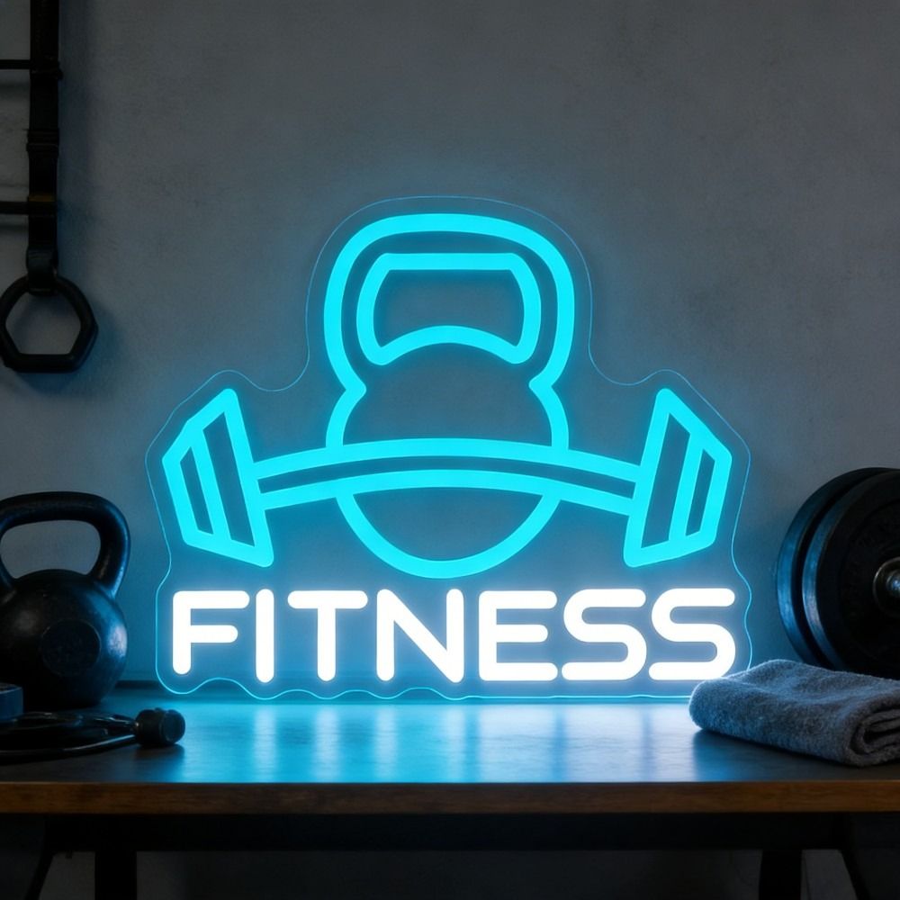 Home Gym Neon Sign - Fitness Neon Sign LED Wall Art