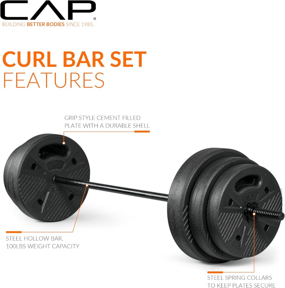 CAP Threaded Barbell Set with  – обзор и цена Home Gym Usa