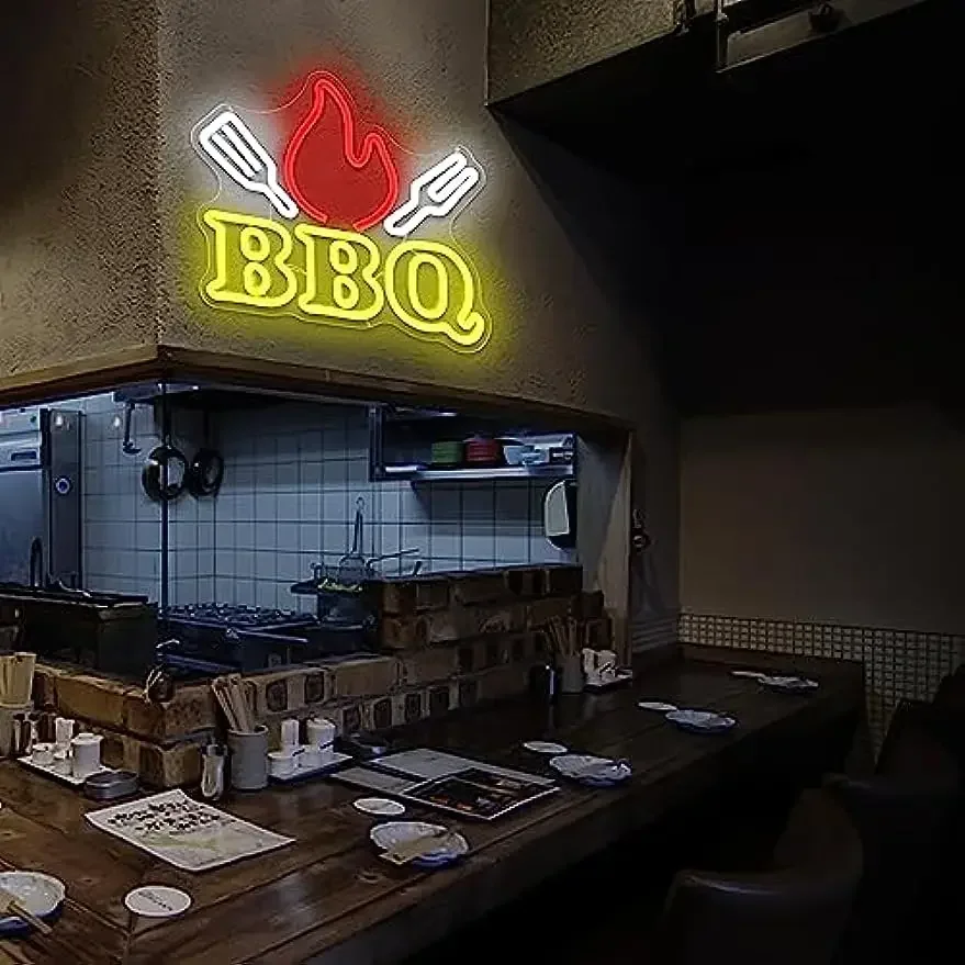 BBQ Neon Signs for Wall Decor  – обзор и цена Home Gym Neon Sign