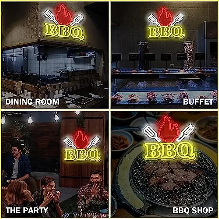 BBQ Neon Signs for Wall Decor  – обзор и цена Home Gym Neon Sign