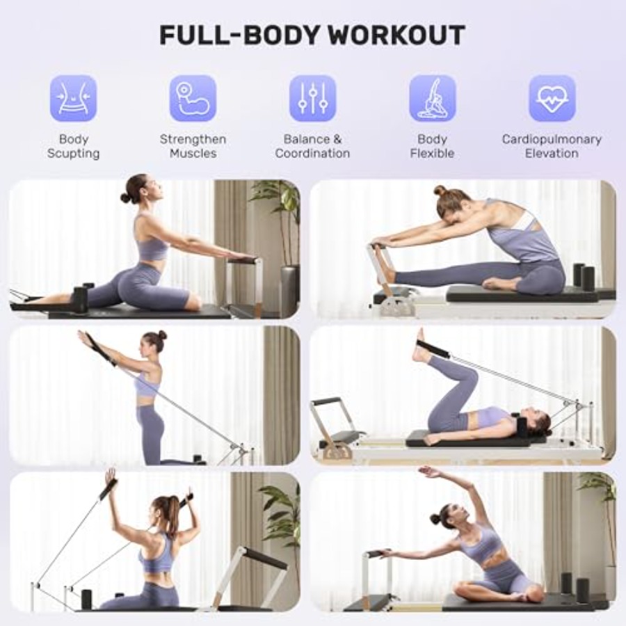 Foldable Pilates Reformer Mach – обзор и цена Home Gym Resistance