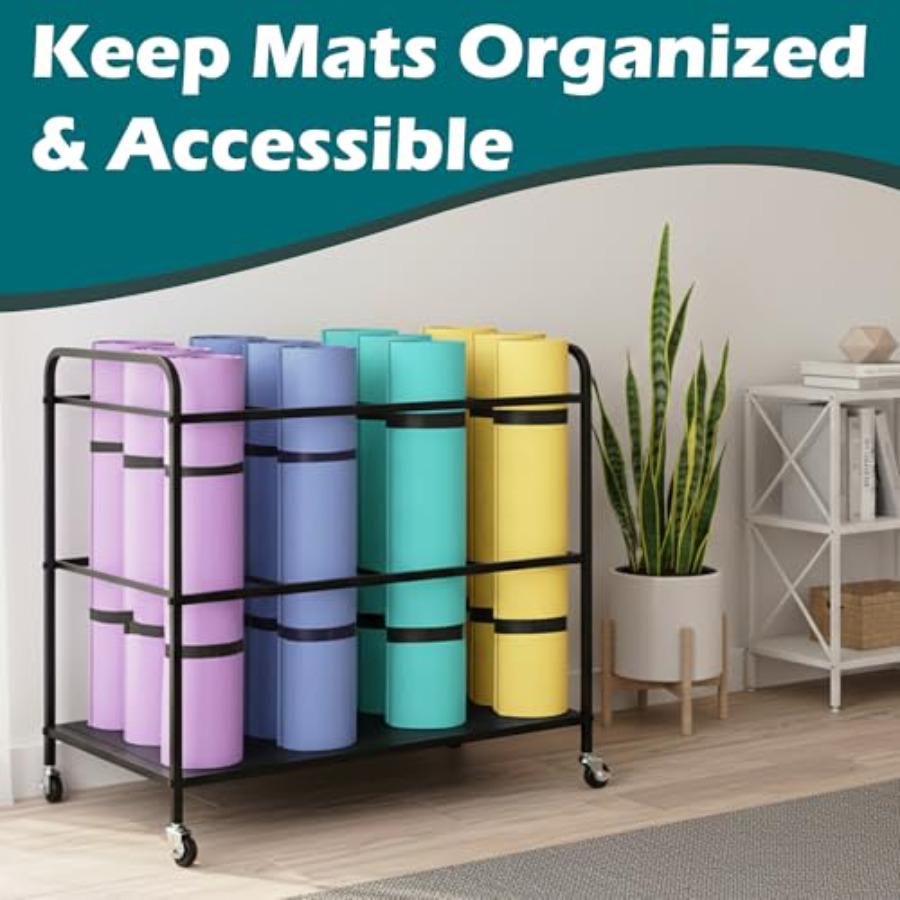 Yoga Mat Rack Storage Basket w – обзор и цена Home Gym All In One