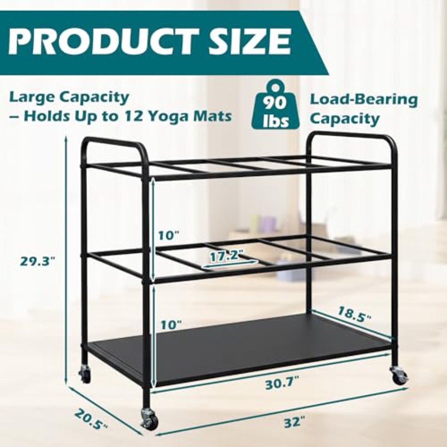 Yoga Mat Rack Storage Basket w – обзор и цена Home Gym All In One