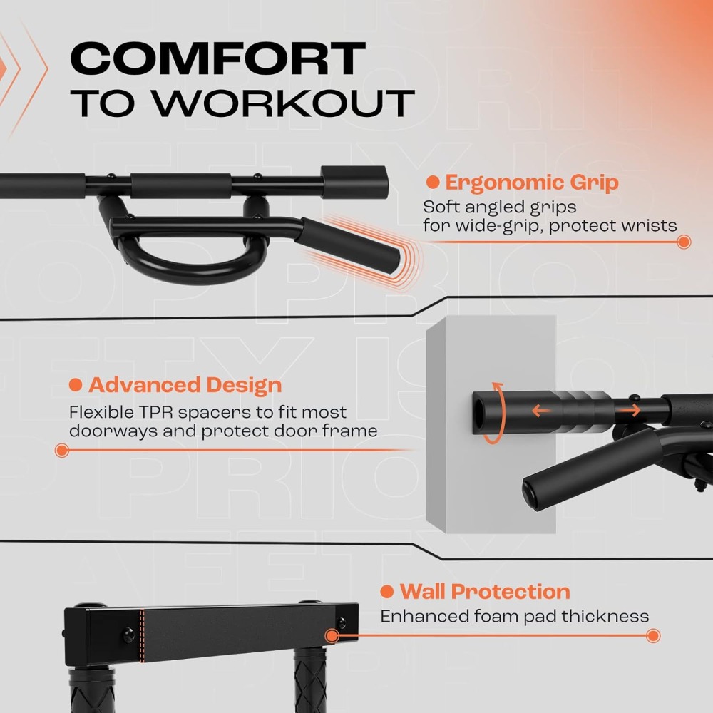 Wall Mounted Pull Up Bar, Over – обзор и цена Suspension Trainer Door