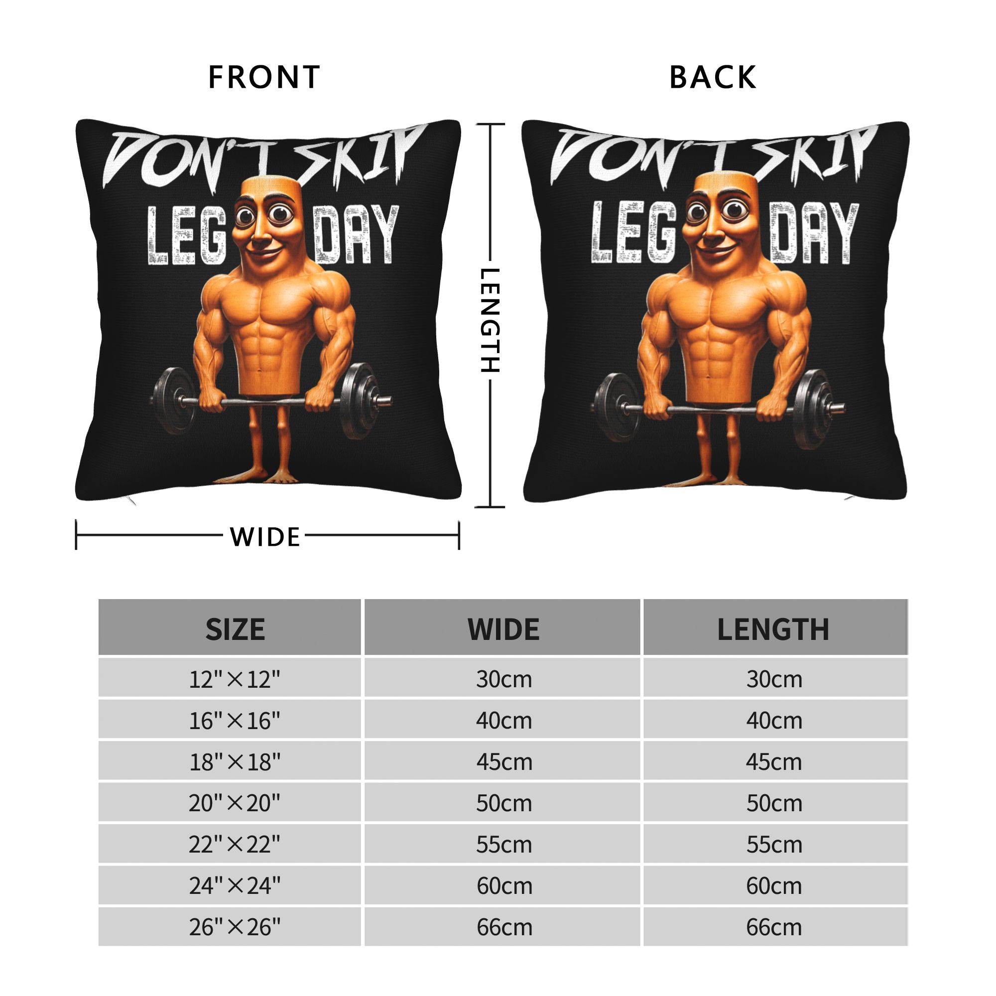 Pillow Case Don't Skip Leg Day – обзор и цена Home Gym Leg Day
