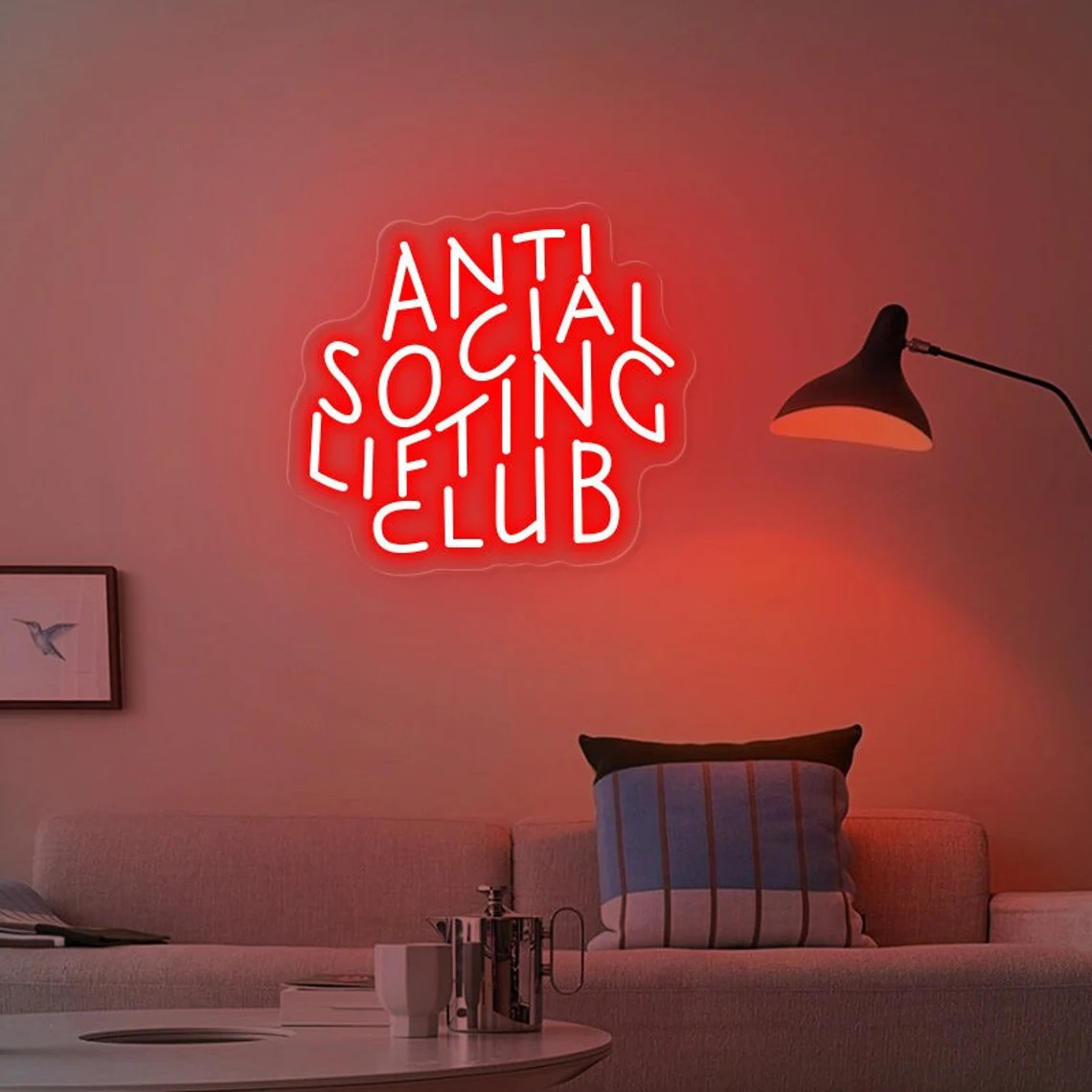 Anti Social Lifting Club Neon  – обзор и цена Home Gym Neon Sign