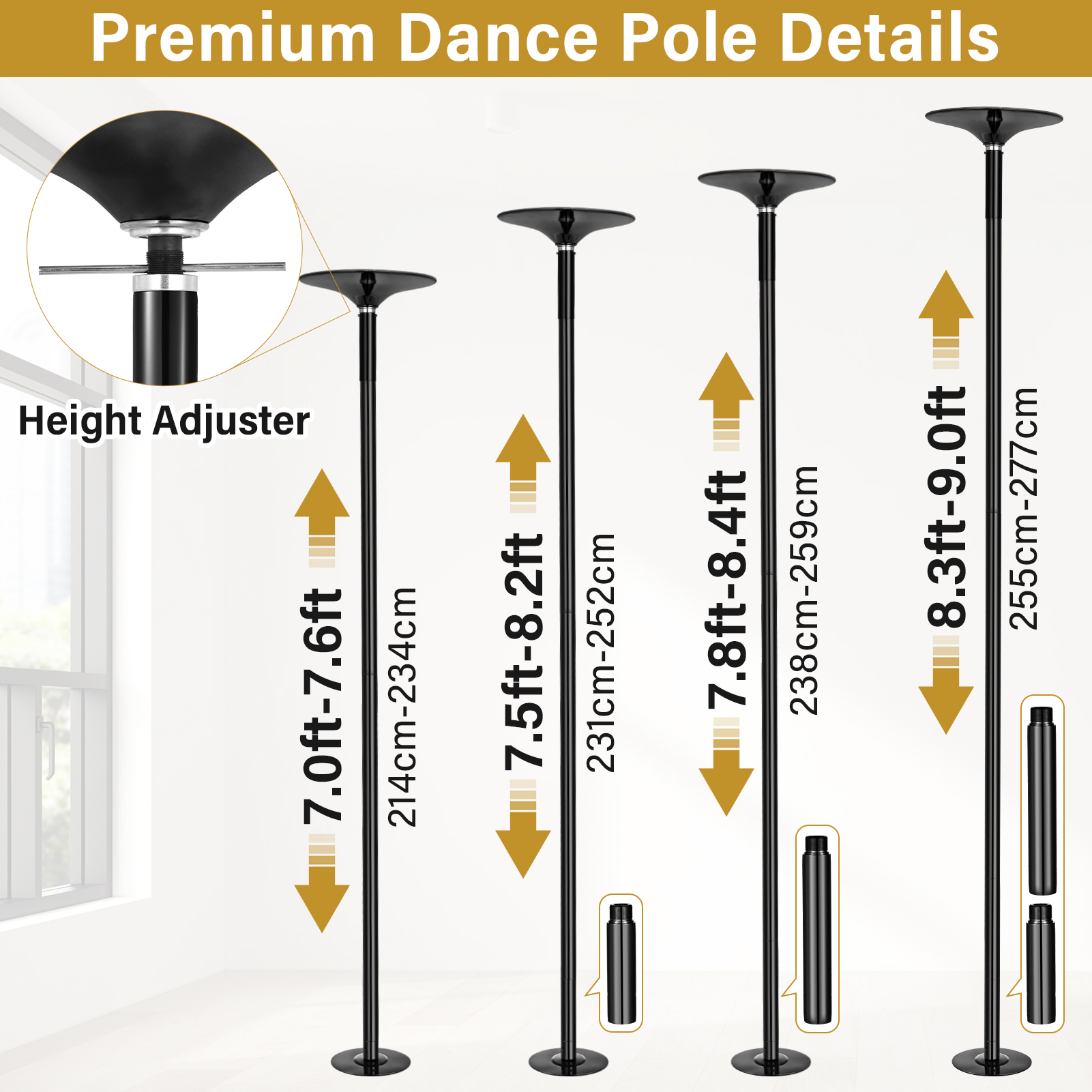 Heavy Duty 45mm Dance Pole for – обзор и цена Home Gym Installation