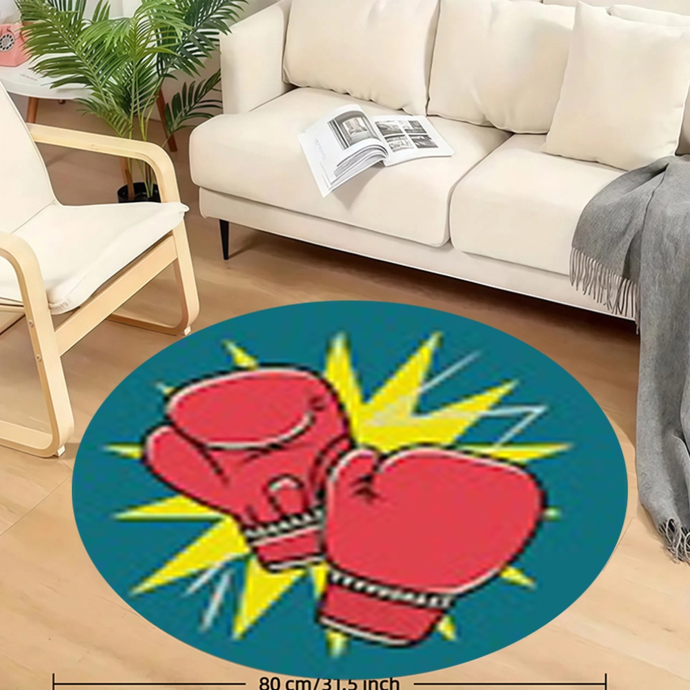 Comic Boxing Gloves Round Rug  – обзор и цена Home Zone Gym