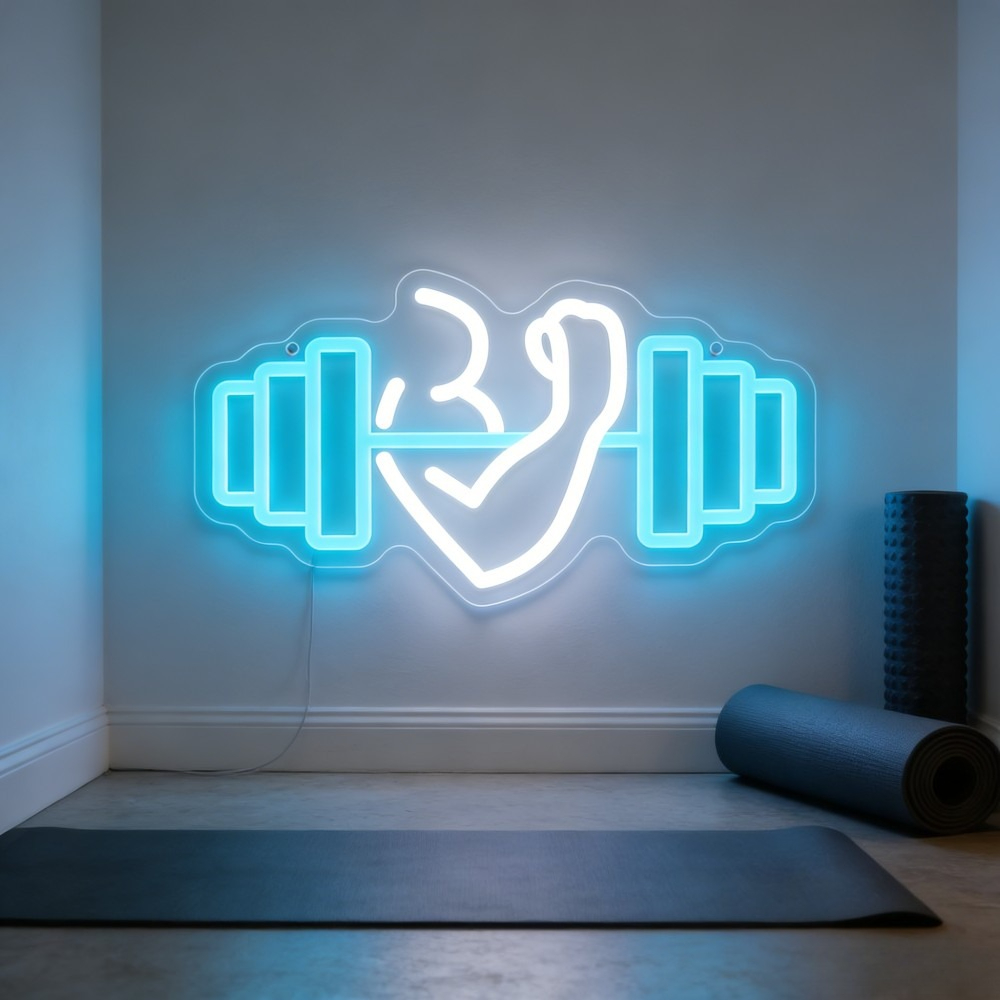 Bicep Dumbbell Neon Sign LED W – обзор и цена Home Gym Neon Sign
