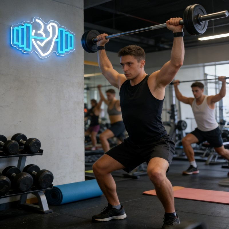 Bicep Dumbbell Neon Sign LED W – обзор и цена Home Gym Neon Sign