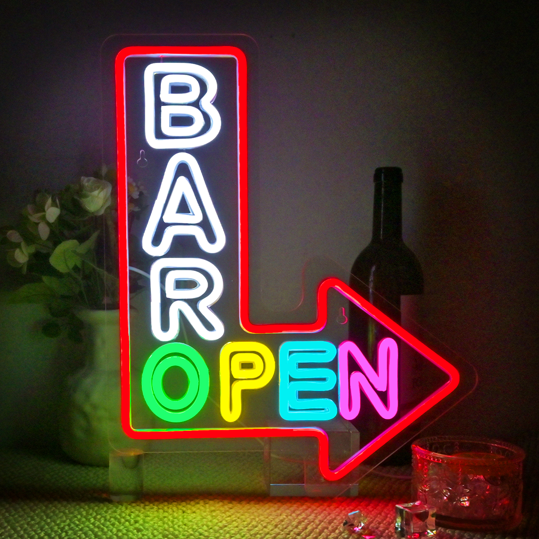 Bar Open Arrow Neon Sign Mix C – обзор и цена Home Gym Neon Sign