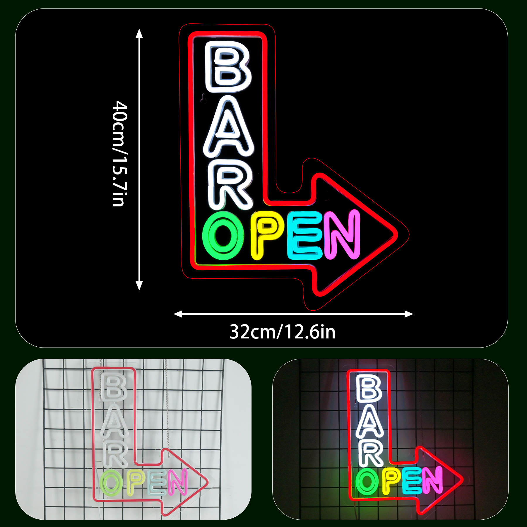 Bar Open Arrow Neon Sign Mix C – обзор и цена Home Gym Neon Sign