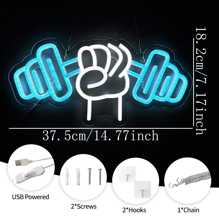 No Pain No Gain Neon Sign for  – обзор и цена Home Gym Neon Sign
