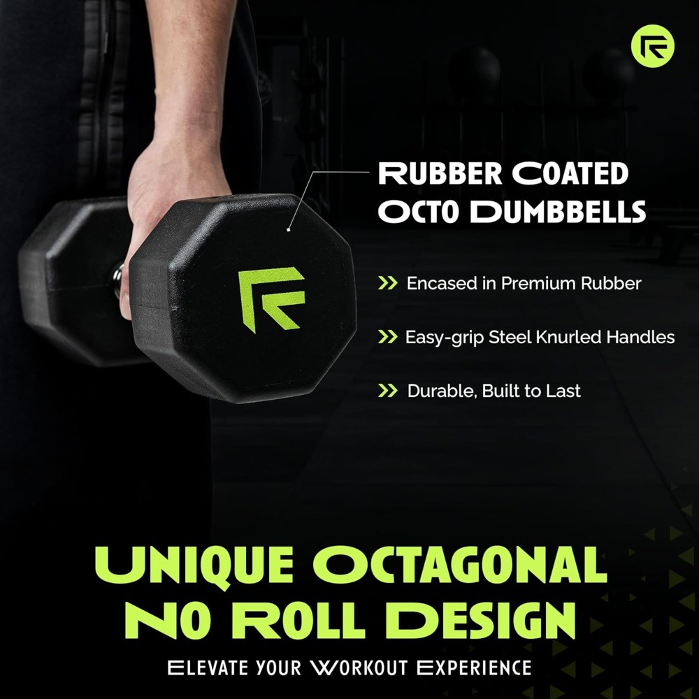 Rubber Coated Dumbbells - No R – обзор и цена Home Gym Usa
