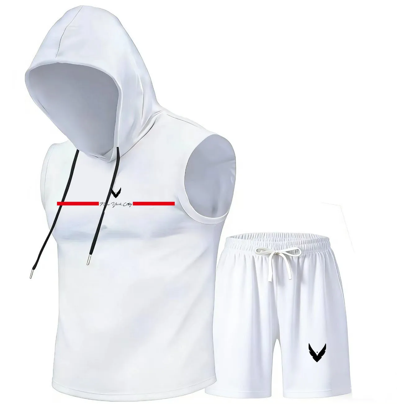 Men's hooded vest set sleevele – обзор и цена Home Gym Usa