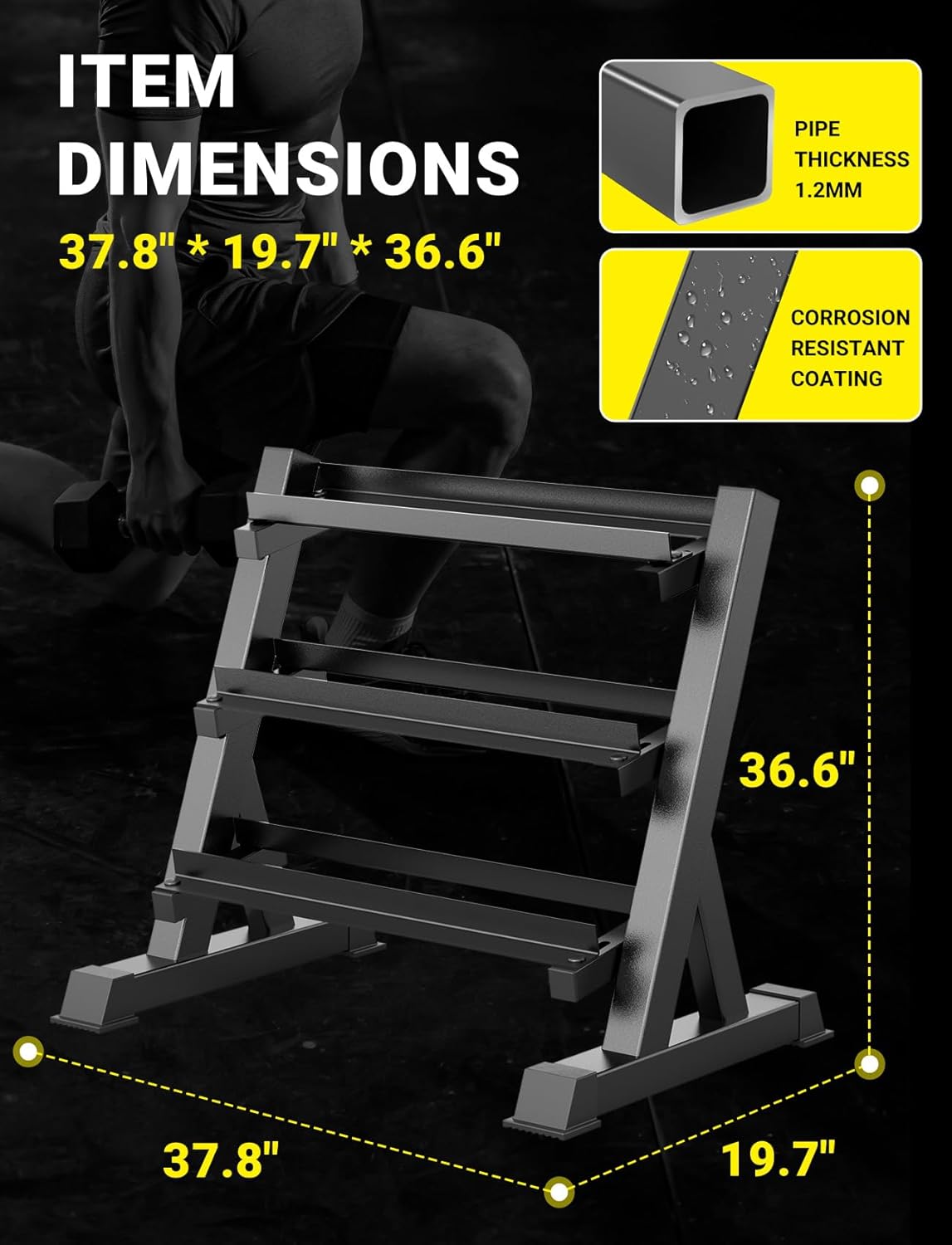 Home Gym Dumbbell Rack, 3 & 5  – обзор и цена Home Gym Usa
